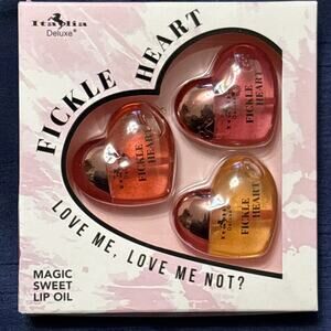 3pcs Italia Deluxe Fickle Heart Magic Sweet Color Change Lip Oil Lip Gloss Girls